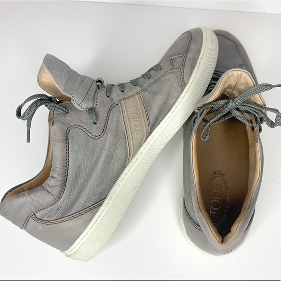 TOD’sGenuine Leather Grey High Top Fashion Sneaker in a size 10 - Picture 4 of 13